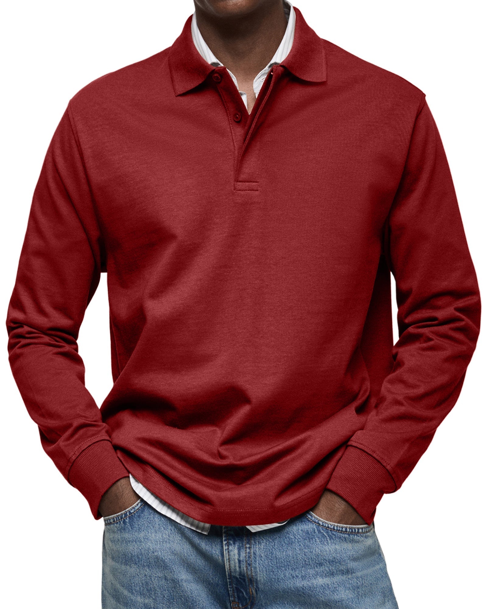 Savrani™ | Camicia polo casual a maniche lunghe