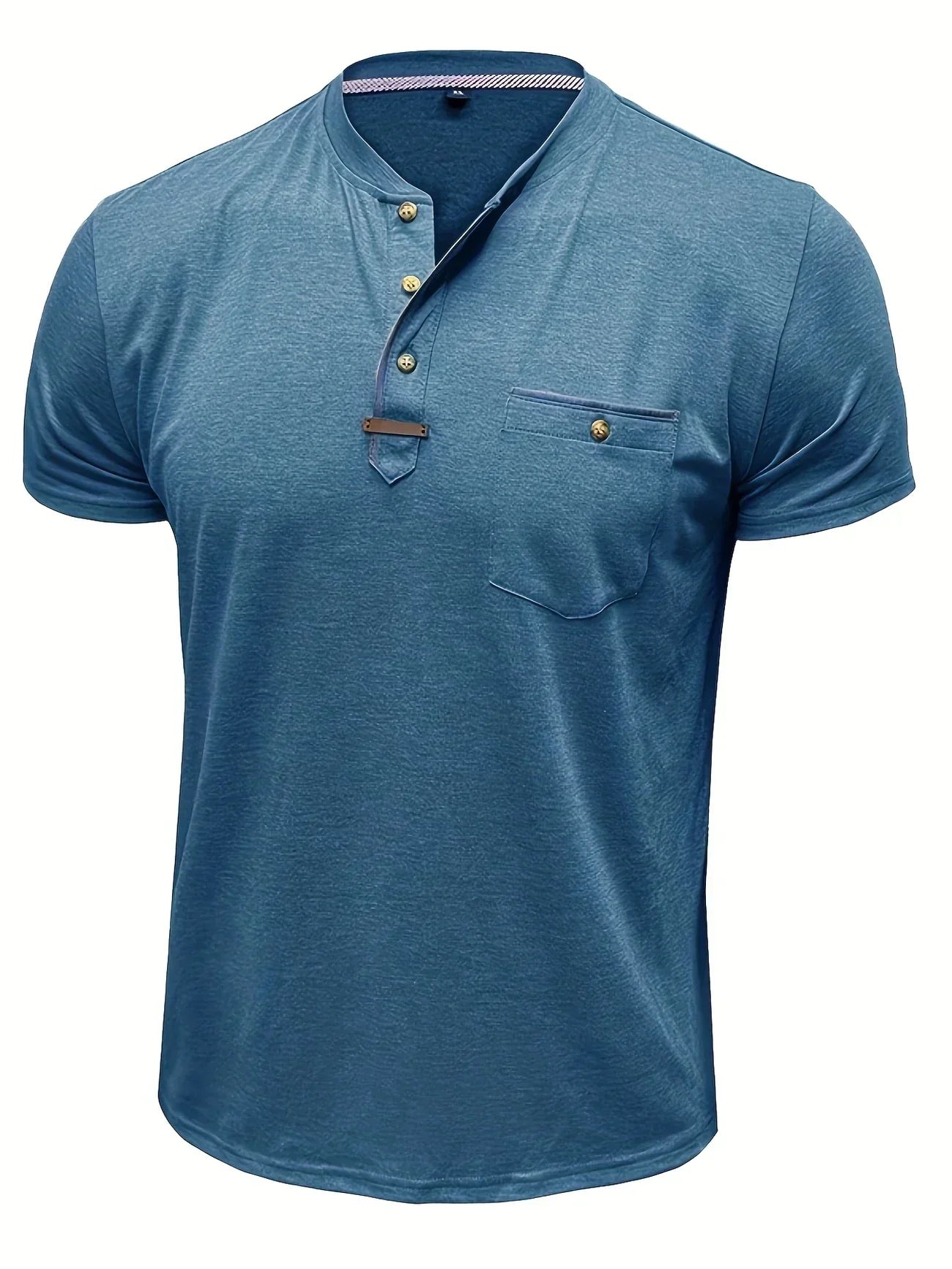 Savrani™ | T-shirt elegante con colletto rotondo e tasca