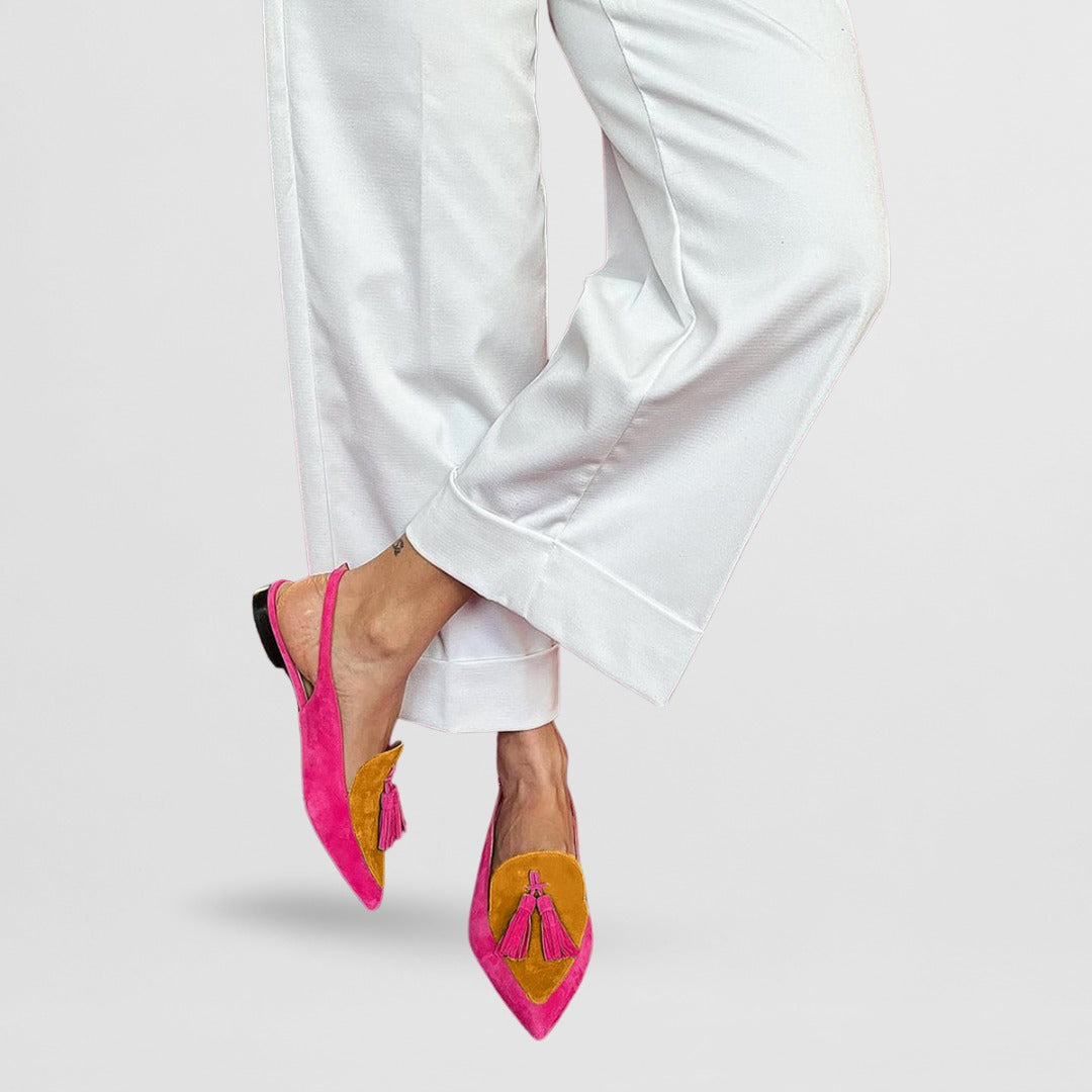 Savrani™ | Ballerine con Frange e Cinturino Decorativo
