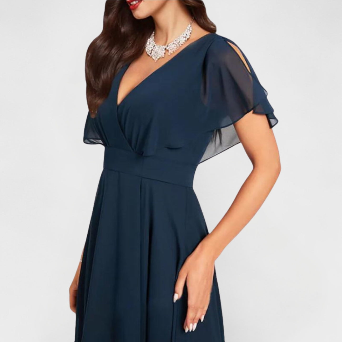 Savrani™ | Abito lungo fluido con scollo a V