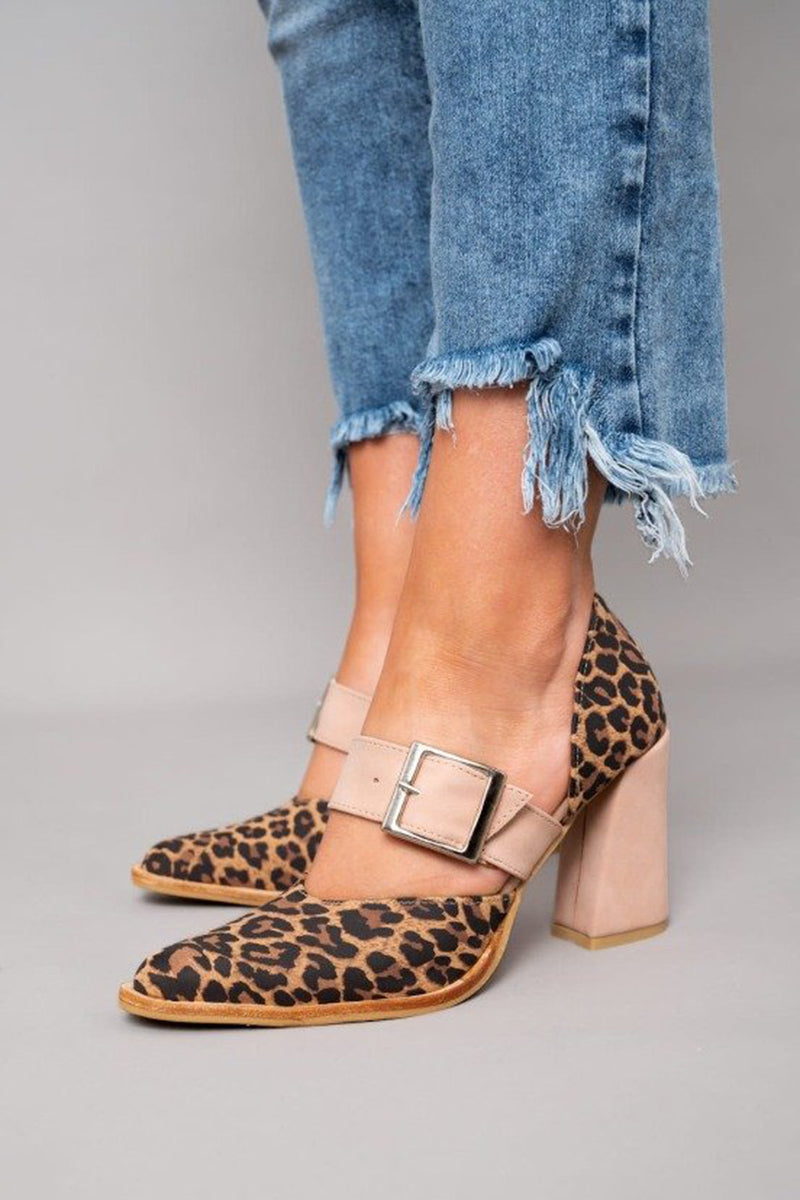 Savrani™ | Sandali Leopardati in Camoscio