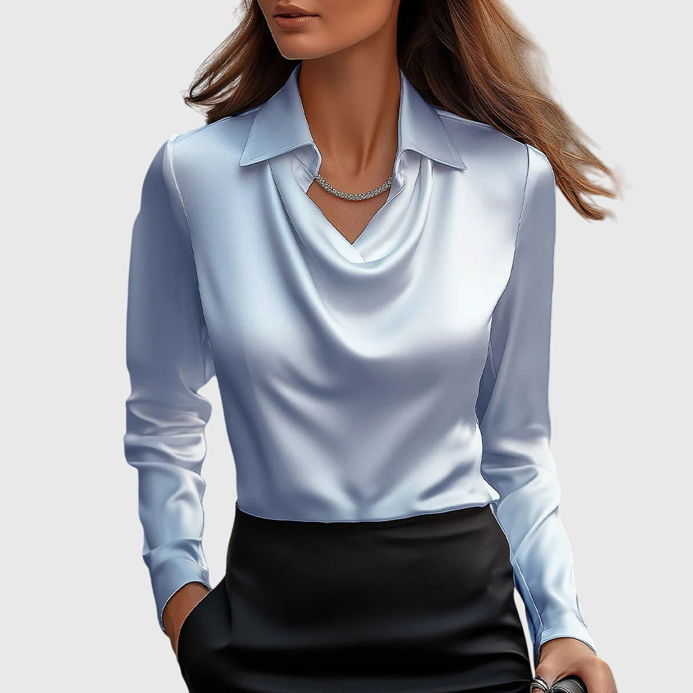 Savrani™ | Camicetta elegante in raso lucido