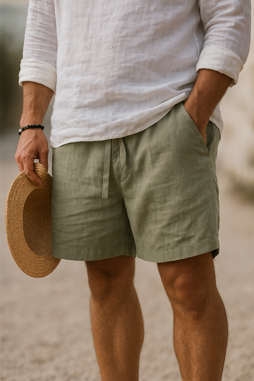 Savrani™ | Pantaloni corti eleganti in lino con vita elastica
