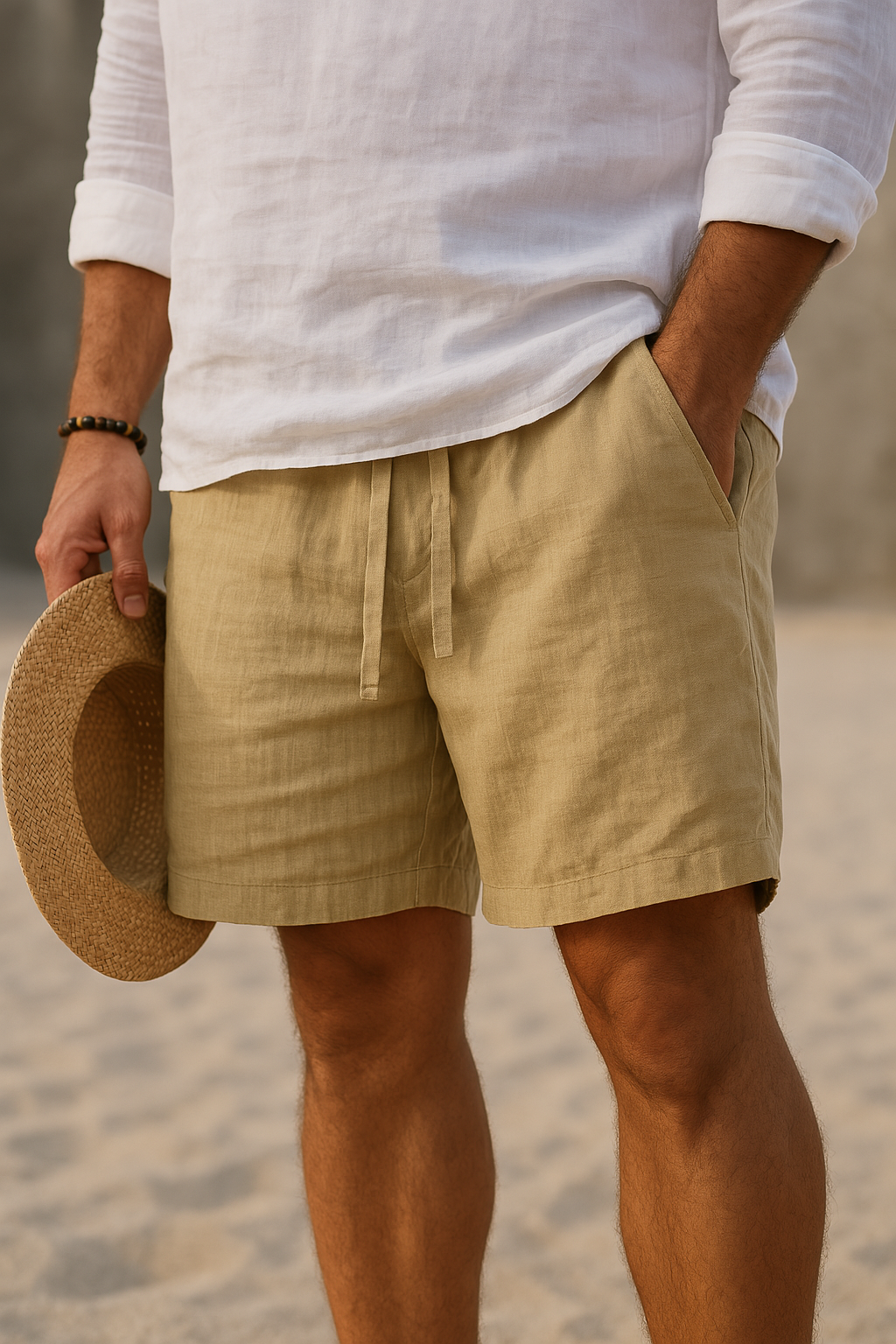 Savrani™ | Pantaloni corti eleganti in lino con vita elastica