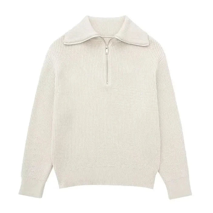 Savrani™ | Maglione a righe con zip