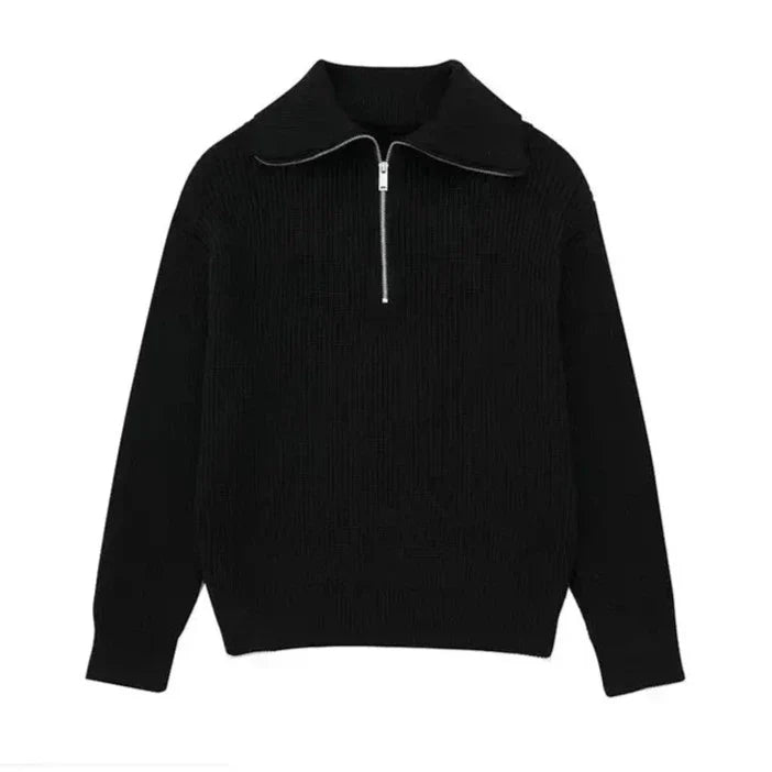 Savrani™ | Maglione a righe con zip