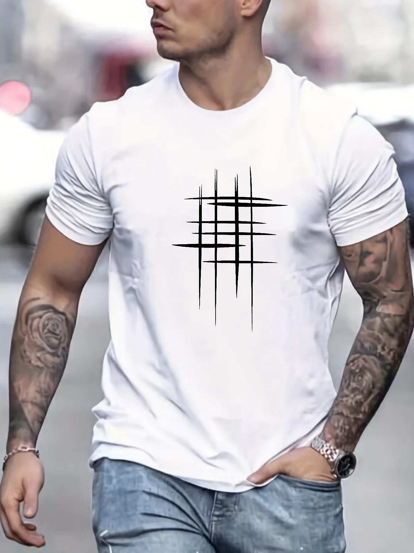 Savrani™ | T-shirt elegante a manica corta con stampa grafica