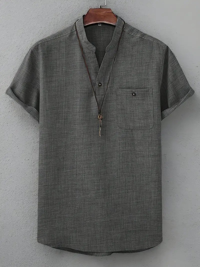 Savrani™ | Camicia a maniche corte con tasca frontale