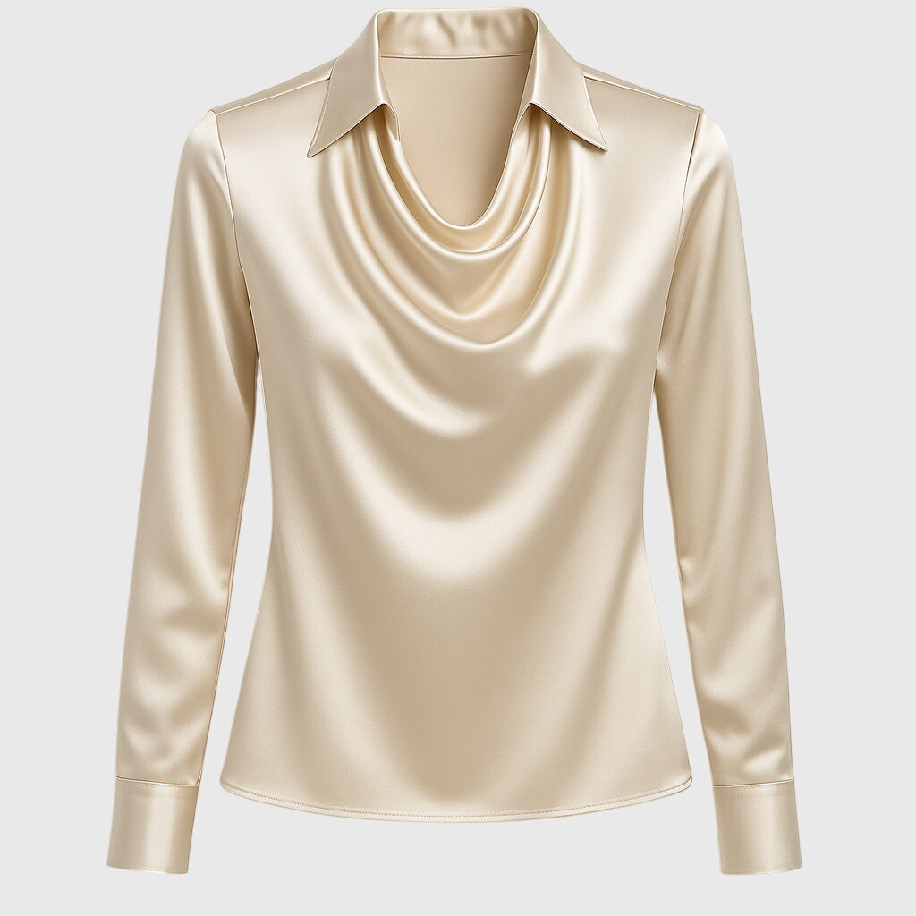 Savrani™ | Camicetta elegante in raso lucido