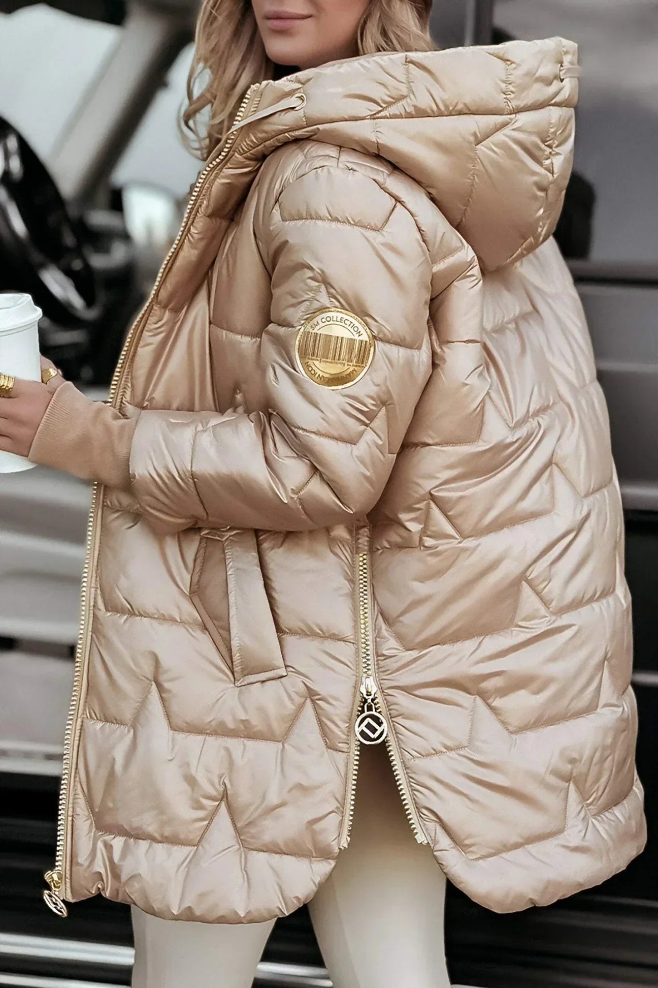 Savrani™ | Cappotto invernale elegante con cappuccio e imbottitura