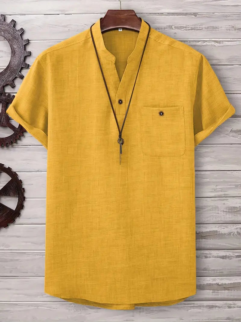 Savrani™ | Camicia a maniche corte con tasca frontale