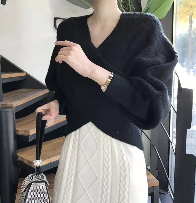 Savrani™ | Pull in maglia incrociata chic