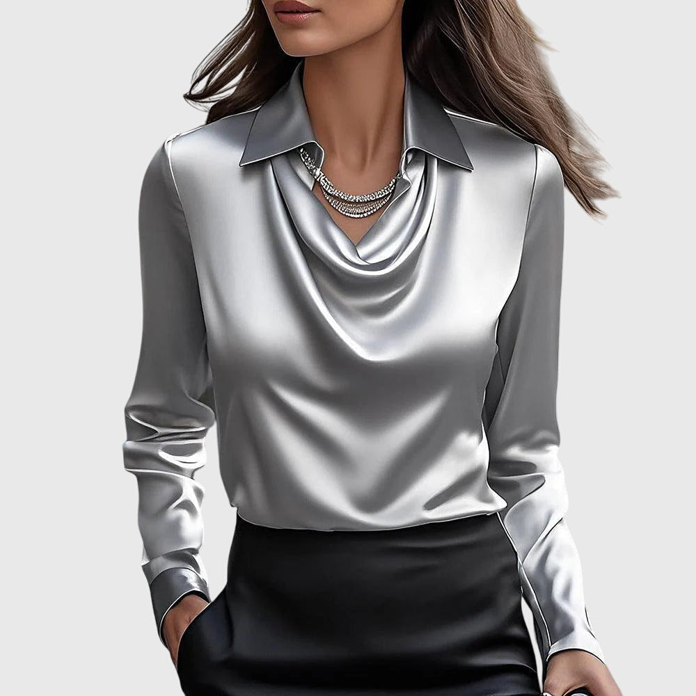 Savrani™ | Camicetta elegante in raso lucido