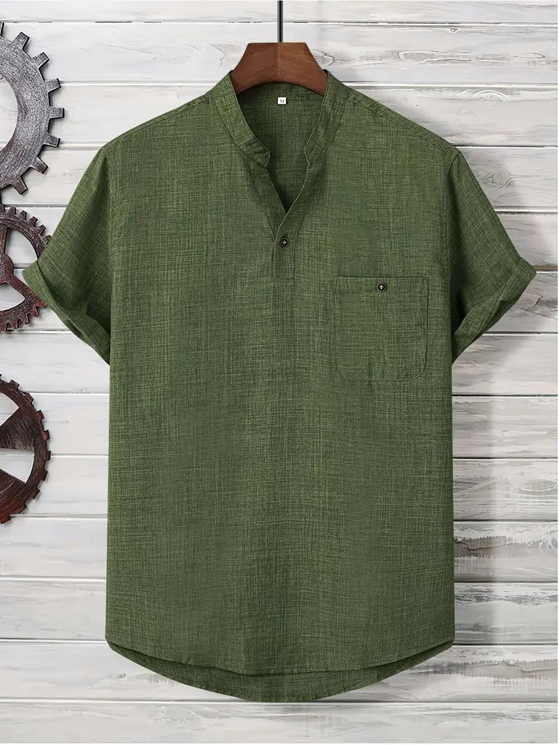 Savrani™ | Camicia a maniche corte con tasca frontale