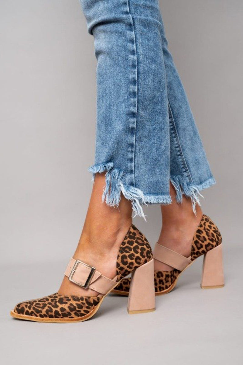 Savrani™ | Sandali Leopardati in Camoscio