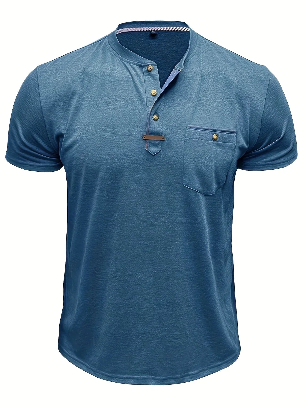 Savrani™ | T-shirt elegante con colletto rotondo e tasca