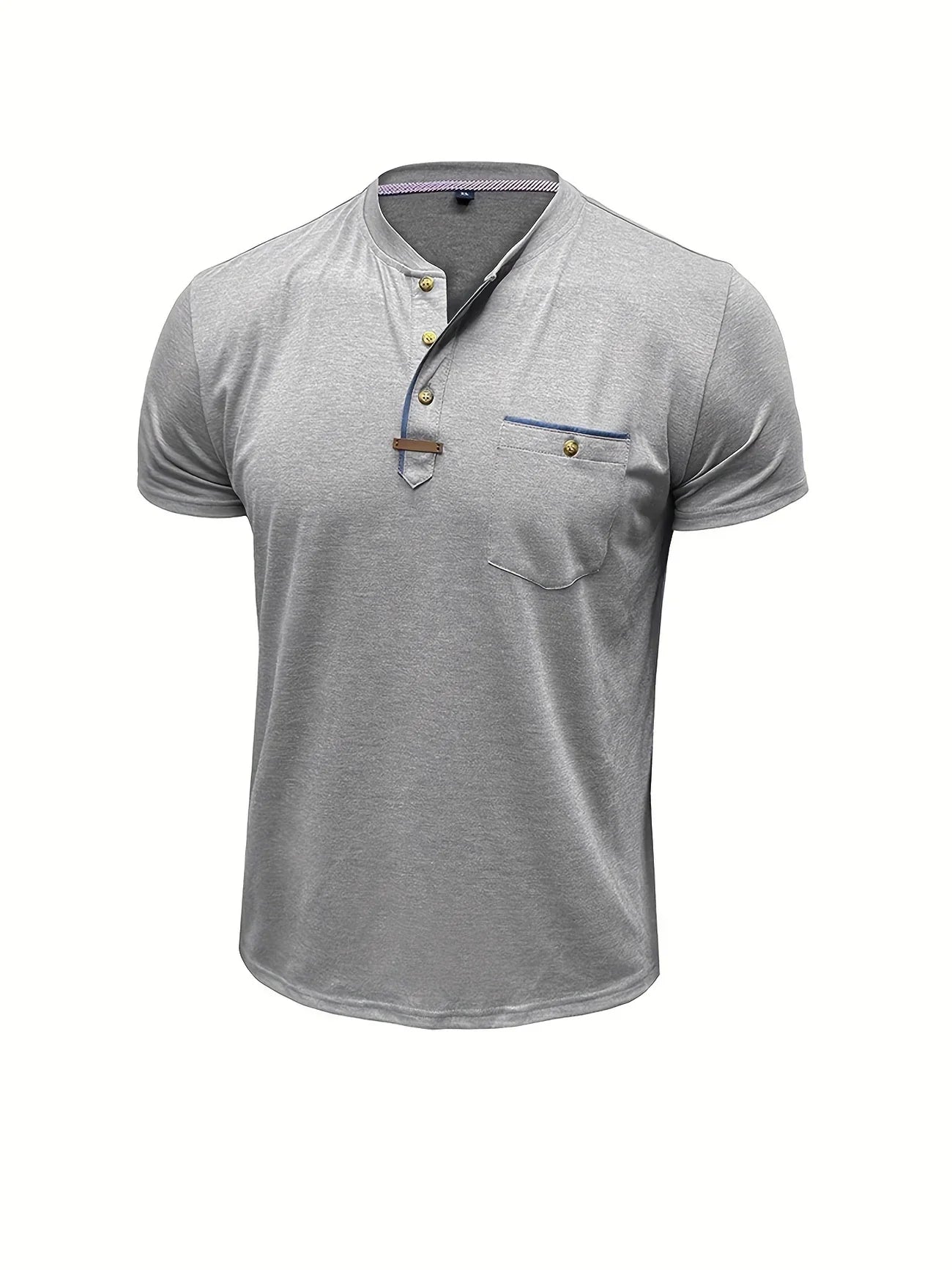 Savrani™ | T-shirt elegante con colletto rotondo e tasca