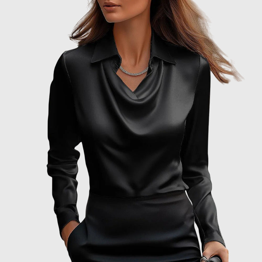 Savrani™ | Camicetta elegante in raso lucido