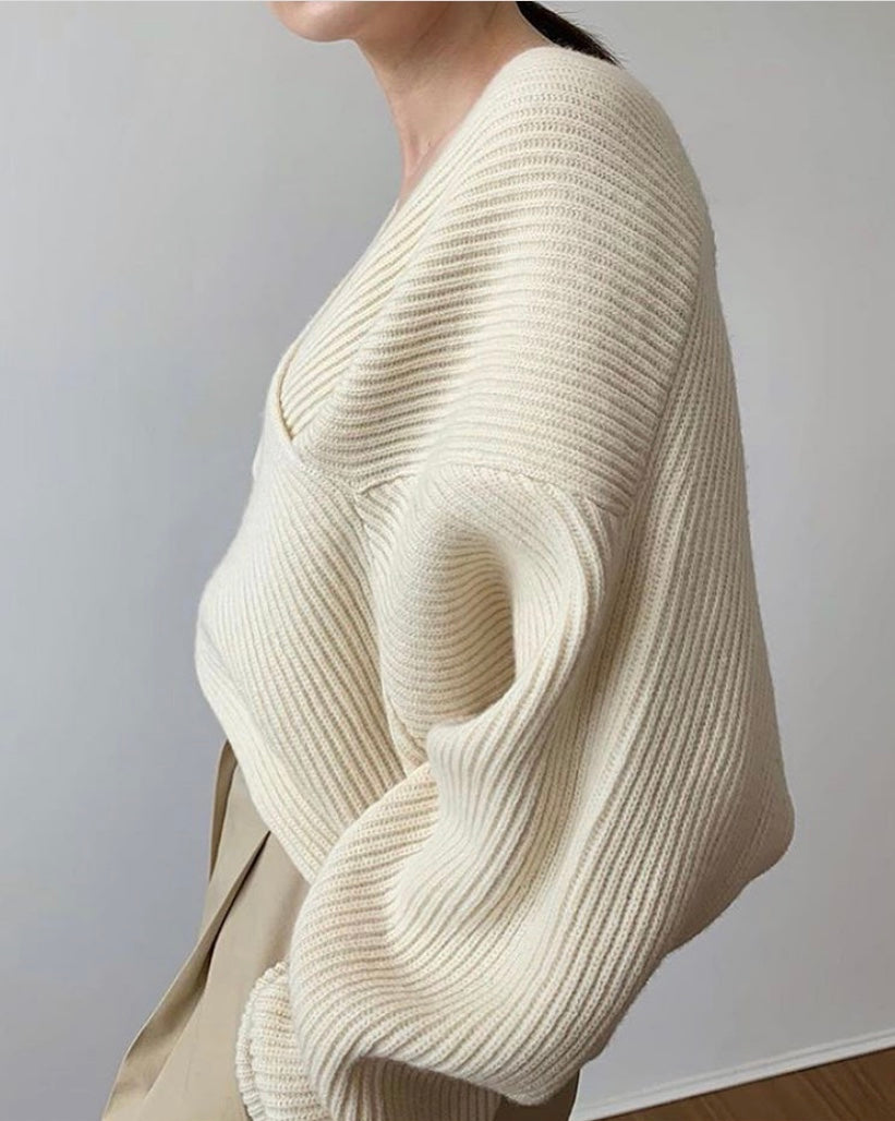 Savrani™ | Pull in maglia incrociata chic