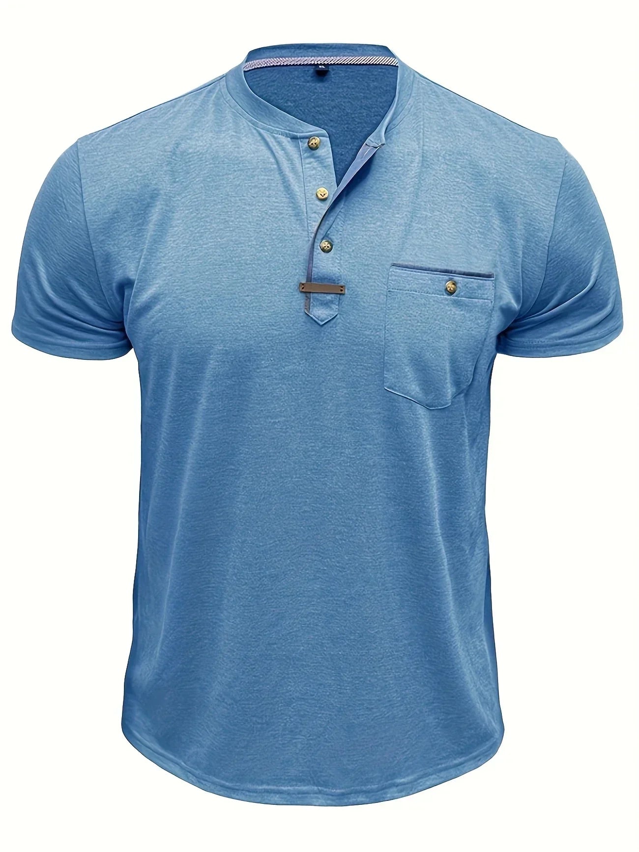 Savrani™ | T-shirt elegante con colletto rotondo e tasca