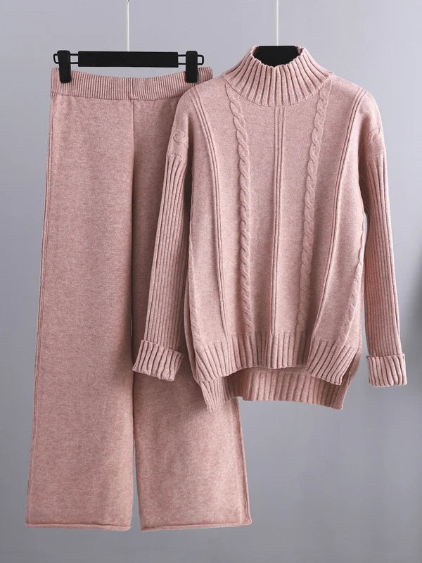 Savrani™ | Completo due pezzi Lounge in maglia a treccia