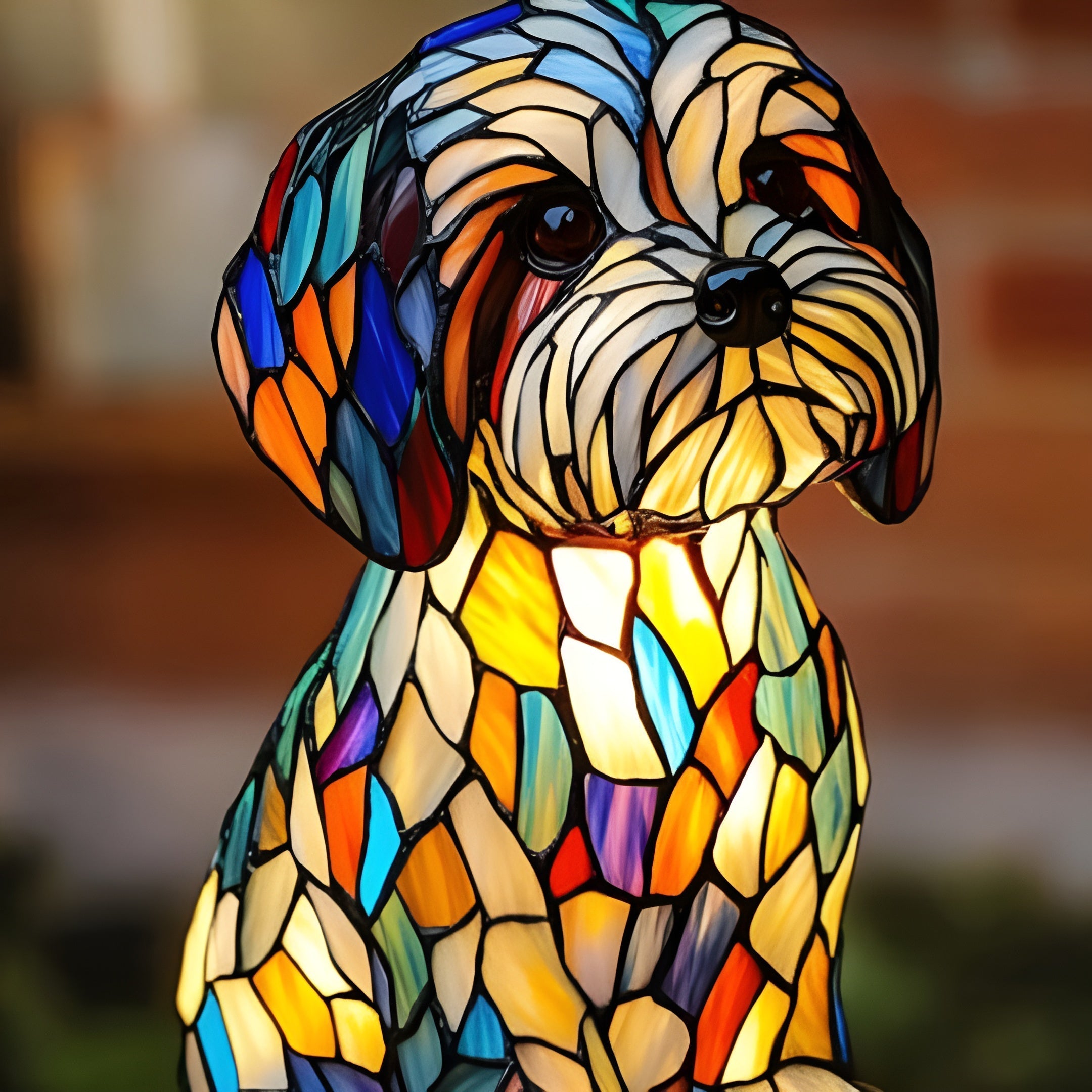 Papouille | Lampada per cane Magisk in vetro colorato