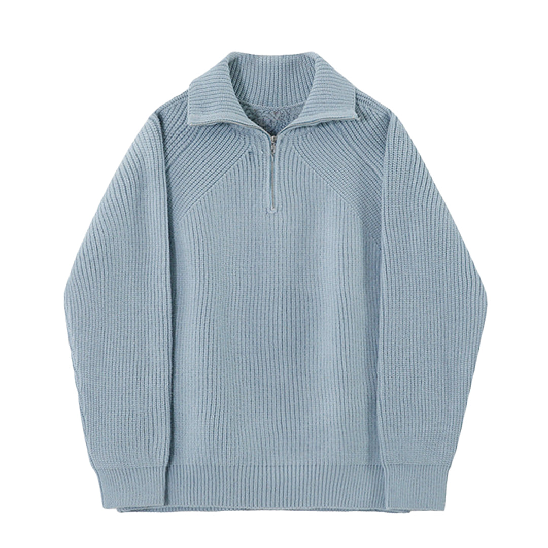 Savrani™ | Pullover Azure a quarti di zip.