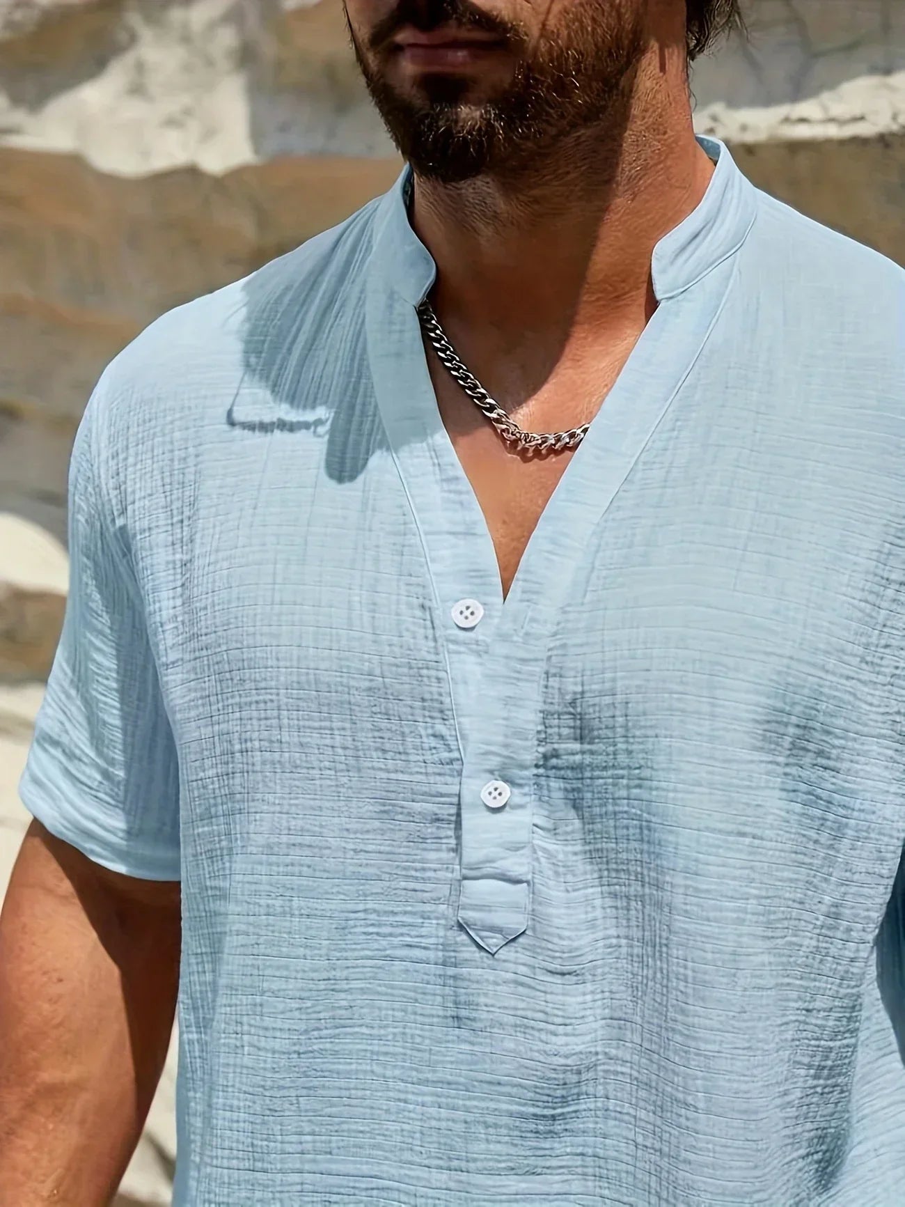 Savrani™ | Camicia estiva elegante con collo alto