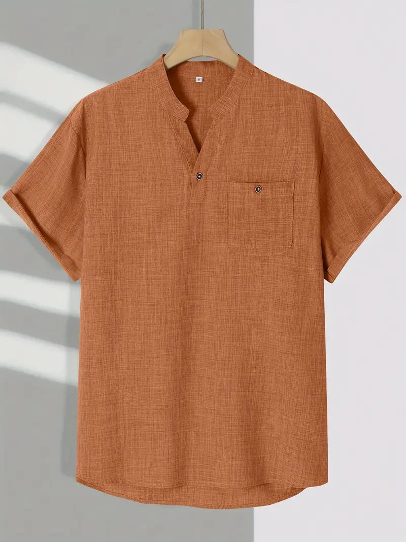 Savrani™ | Camicia a maniche corte con tasca frontale