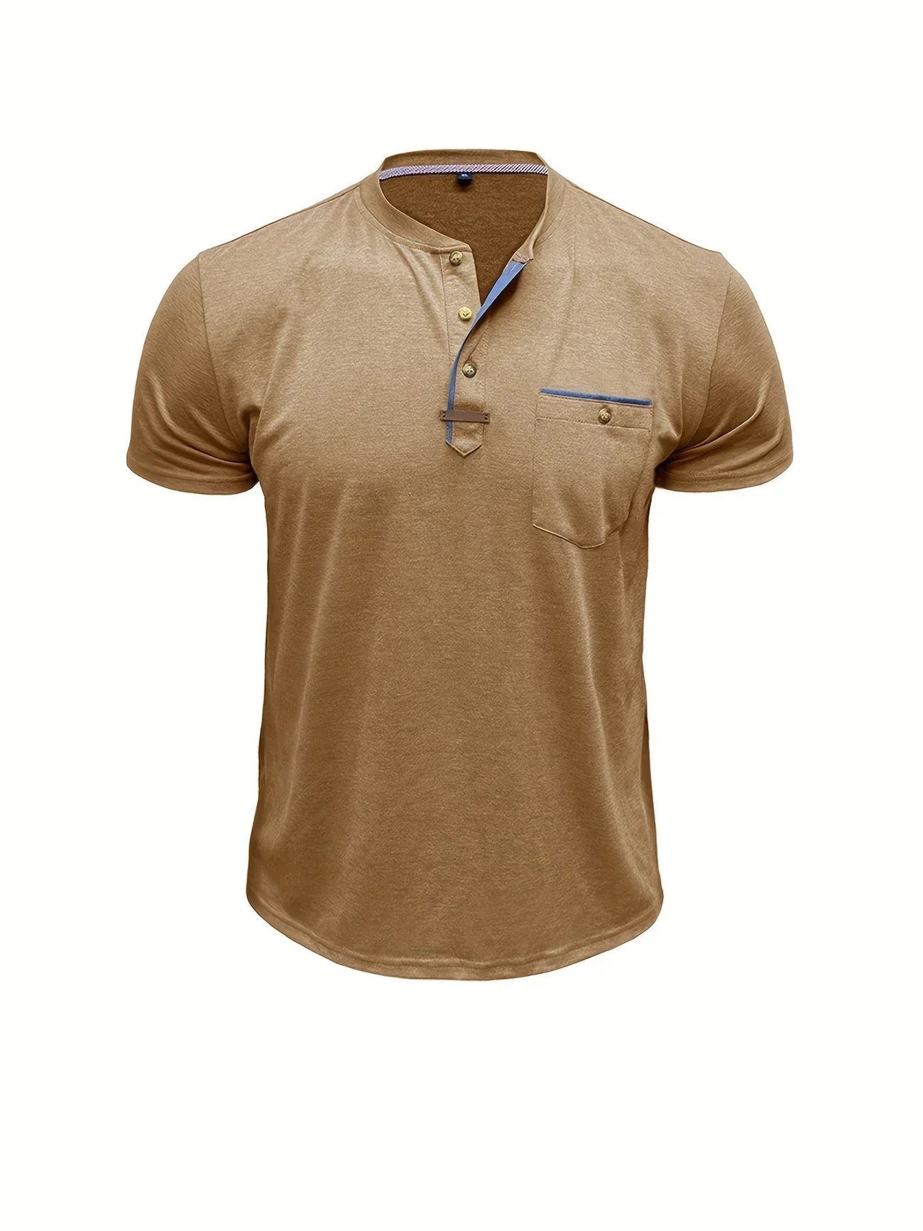 Savrani™ | T-shirt elegante con colletto rotondo e tasca