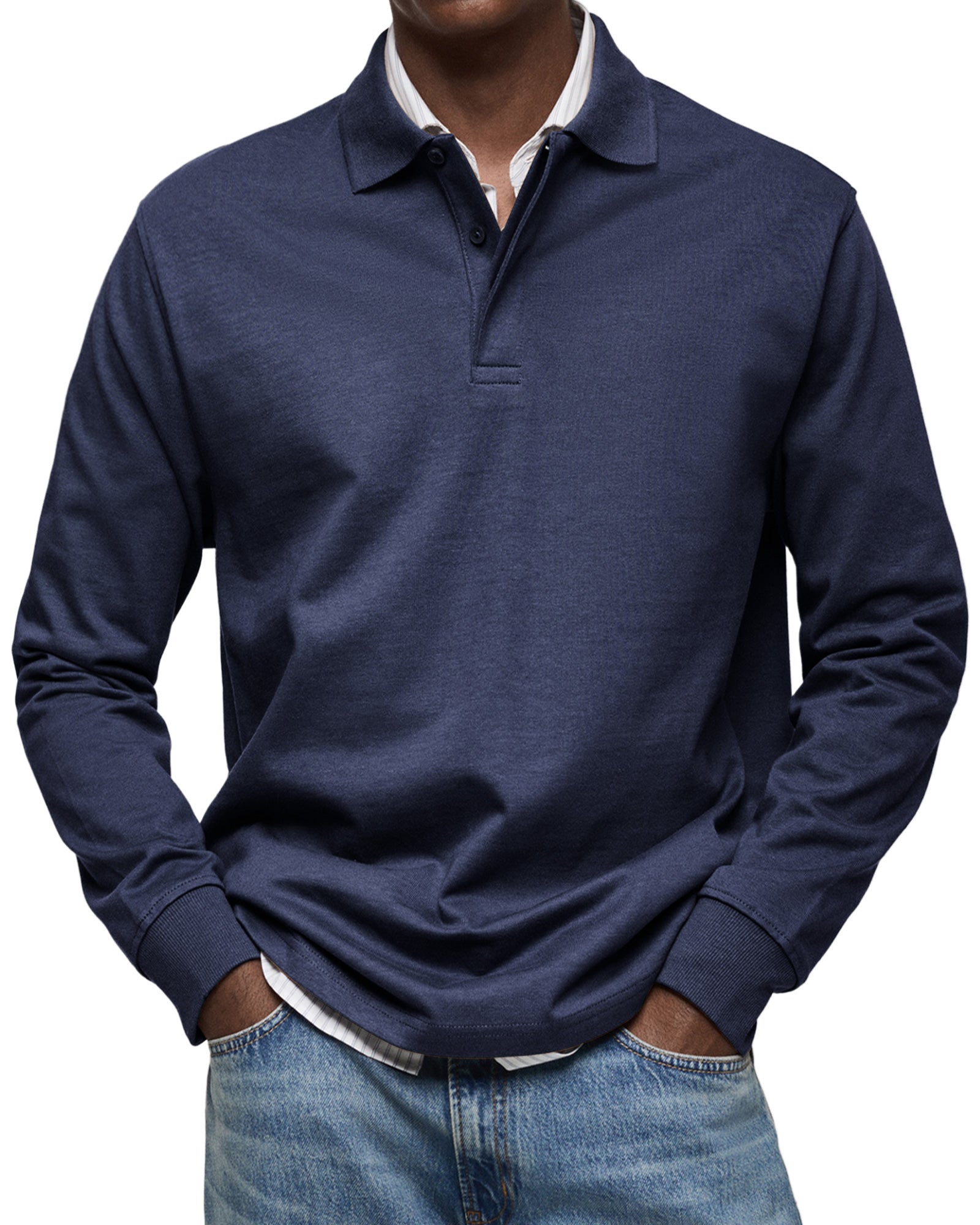 Savrani™ | Camicia polo casual a maniche lunghe