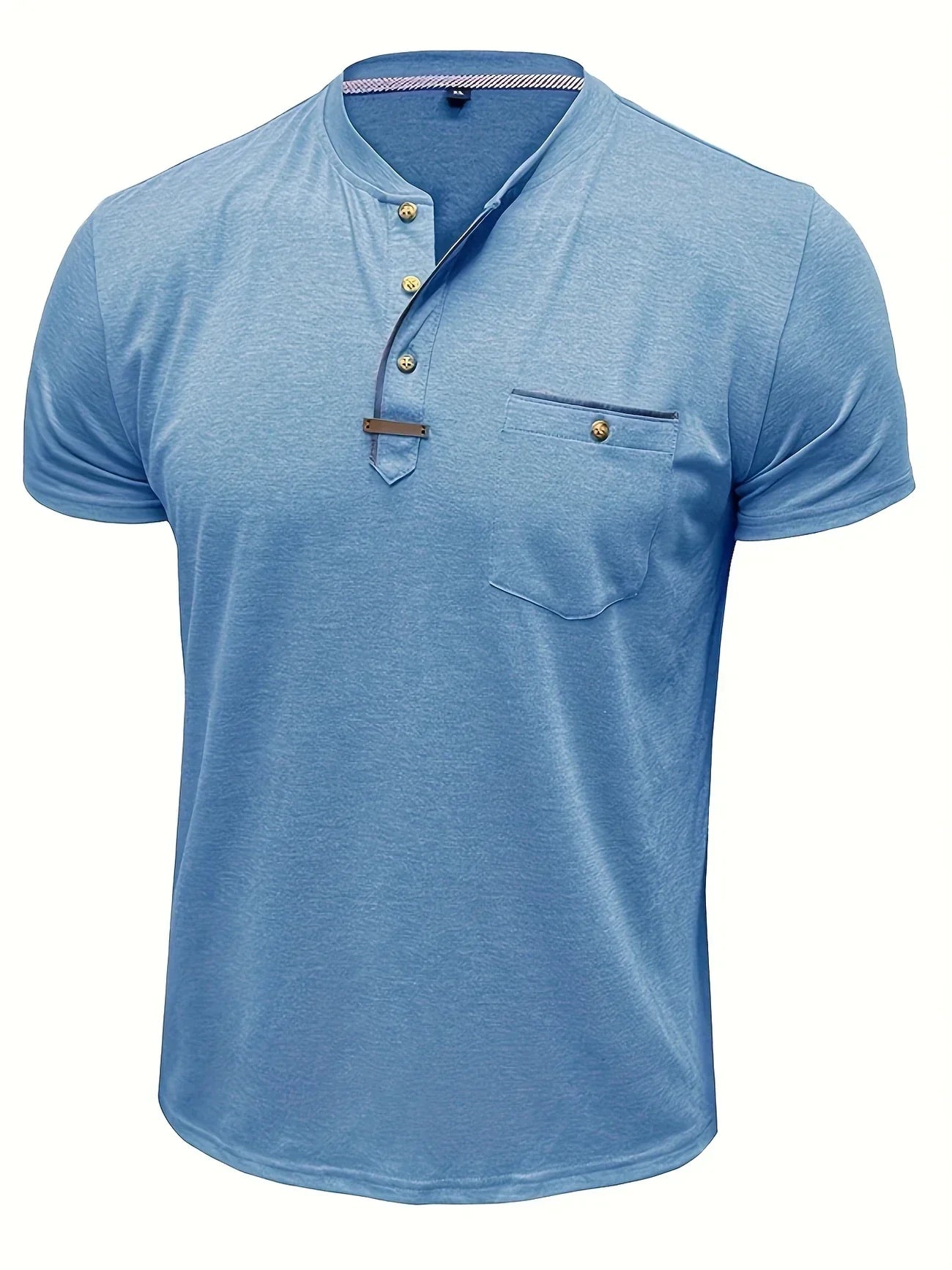 Savrani™ | T-shirt elegante con colletto rotondo e tasca