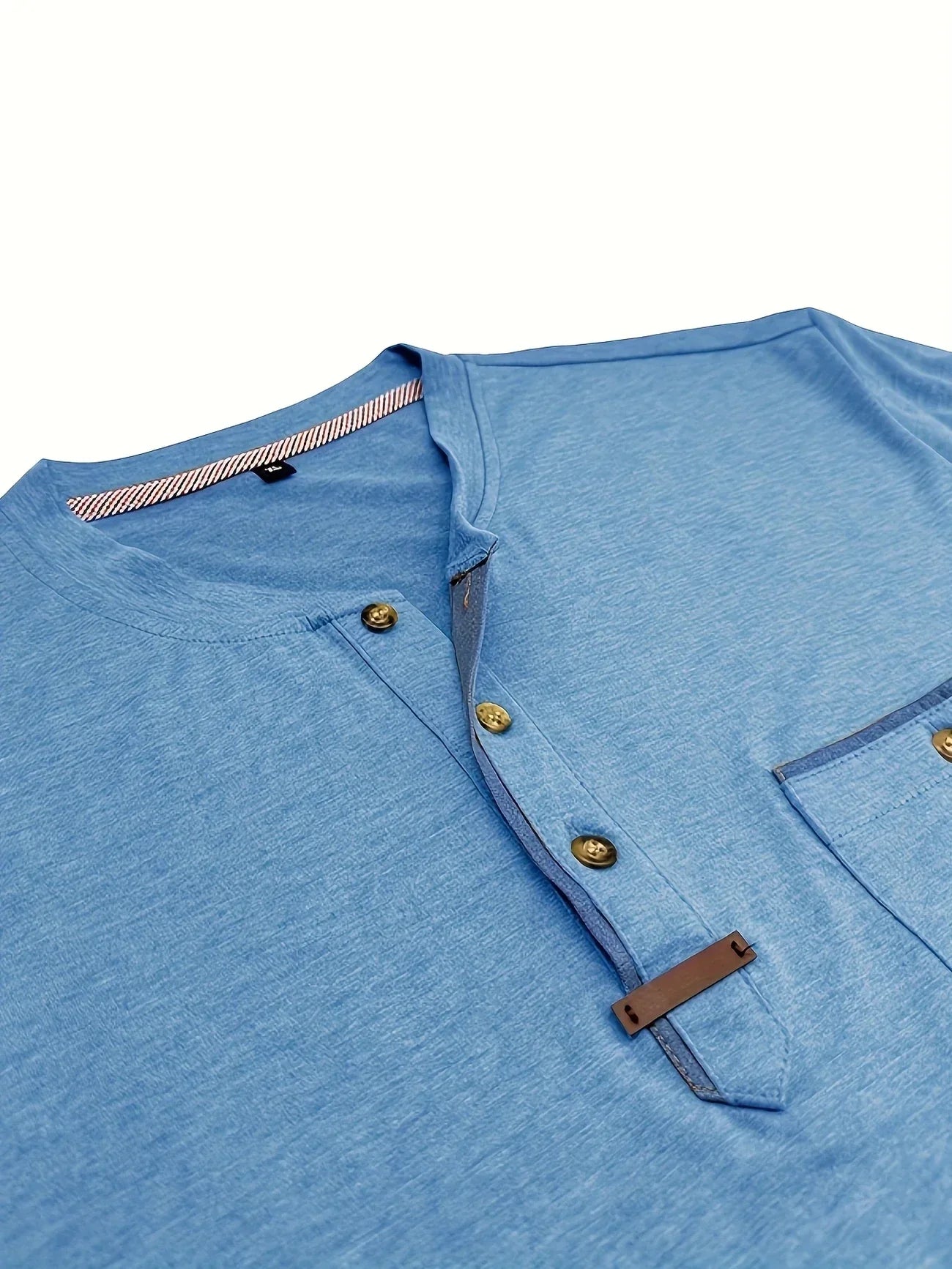 Savrani™ | T-shirt elegante con colletto rotondo e tasca