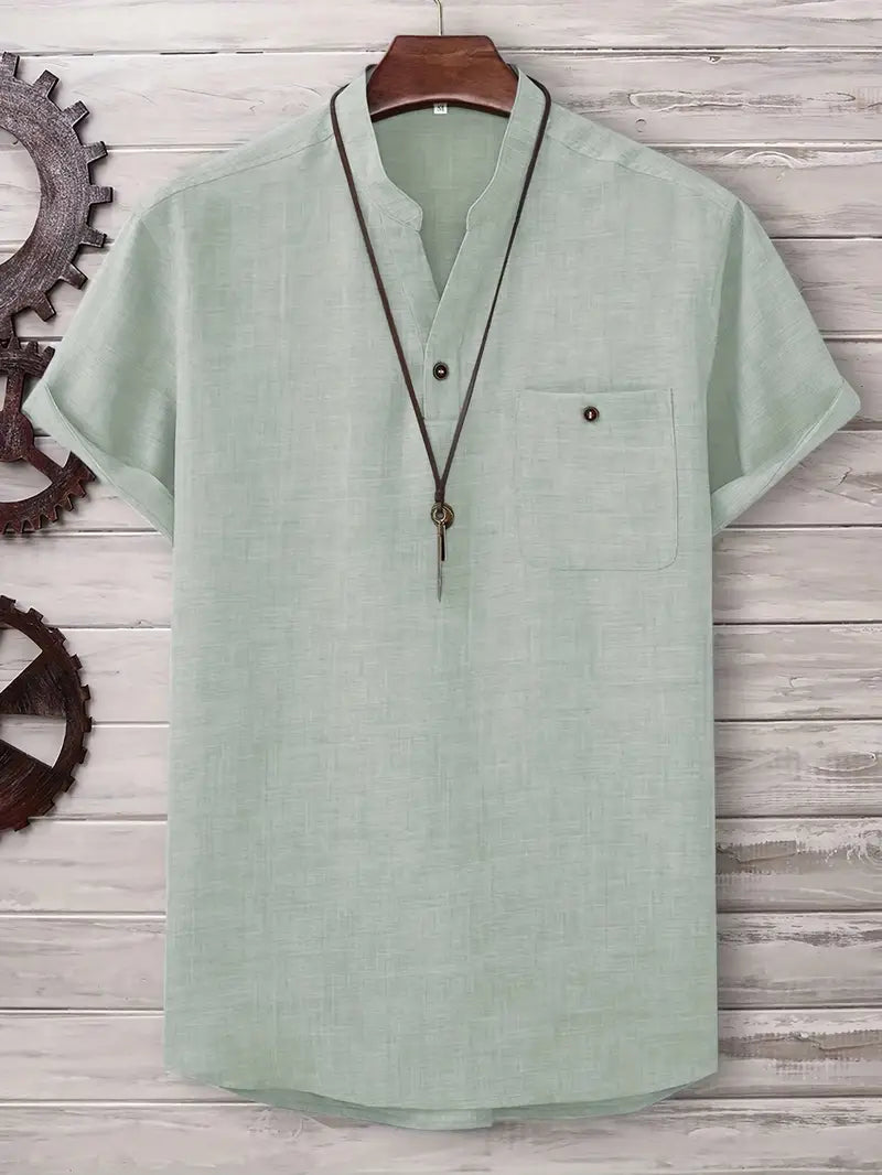 Savrani™ | Camicia a maniche corte con tasca frontale