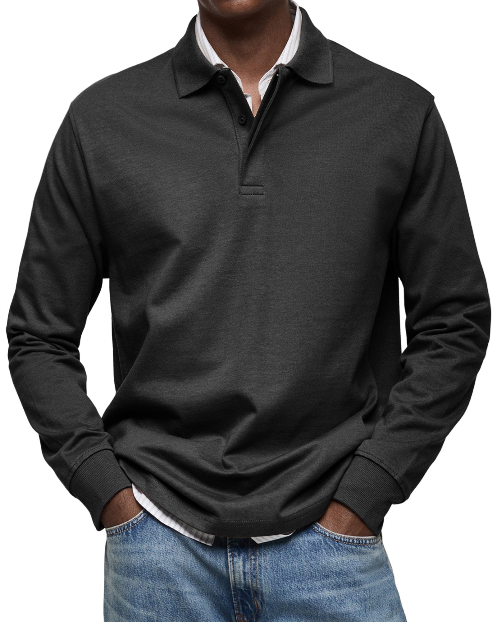 Savrani™ | Camicia polo casual a maniche lunghe