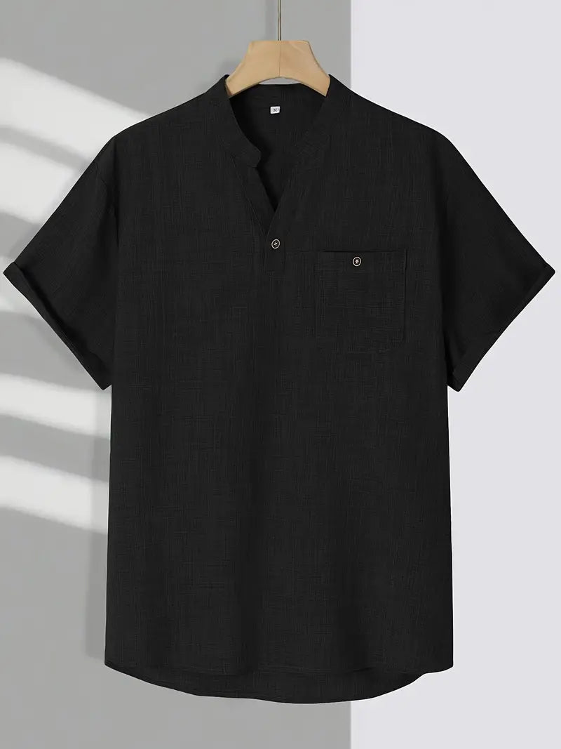 Savrani™ | Camicia a maniche corte con tasca frontale