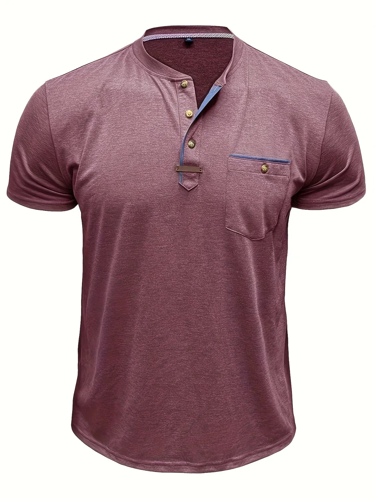 Savrani™ | T-shirt elegante con colletto rotondo e tasca