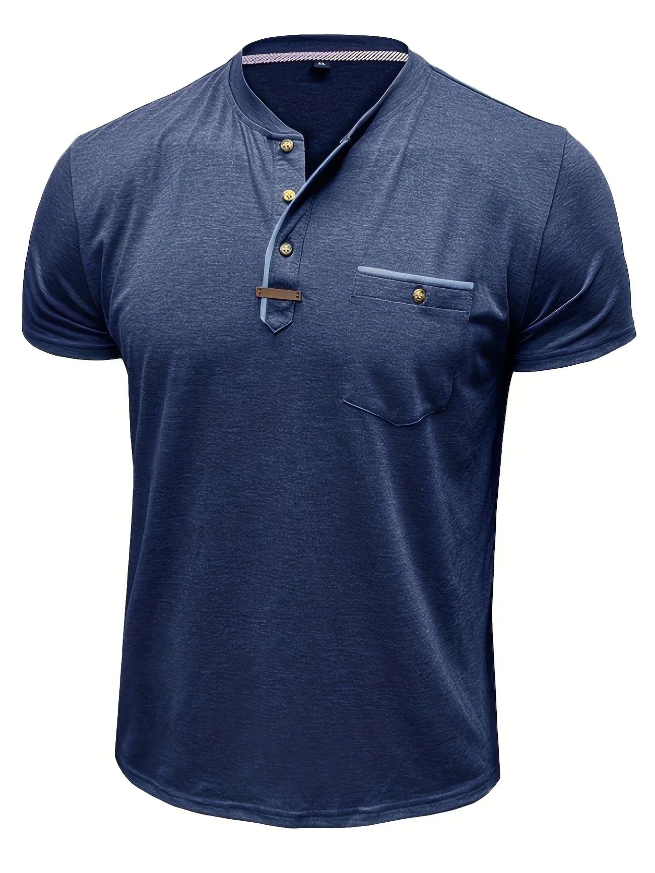 Savrani™ | T-shirt elegante con colletto rotondo e tasca