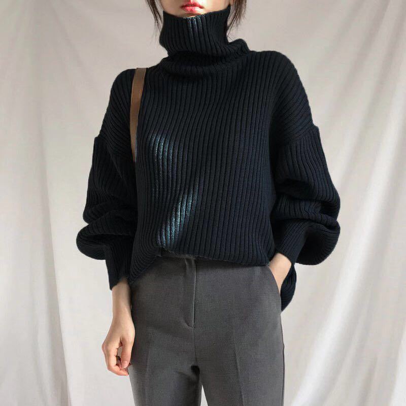 Savrani™ | Pullover di lusso con colletto alto e maniche a palloncino