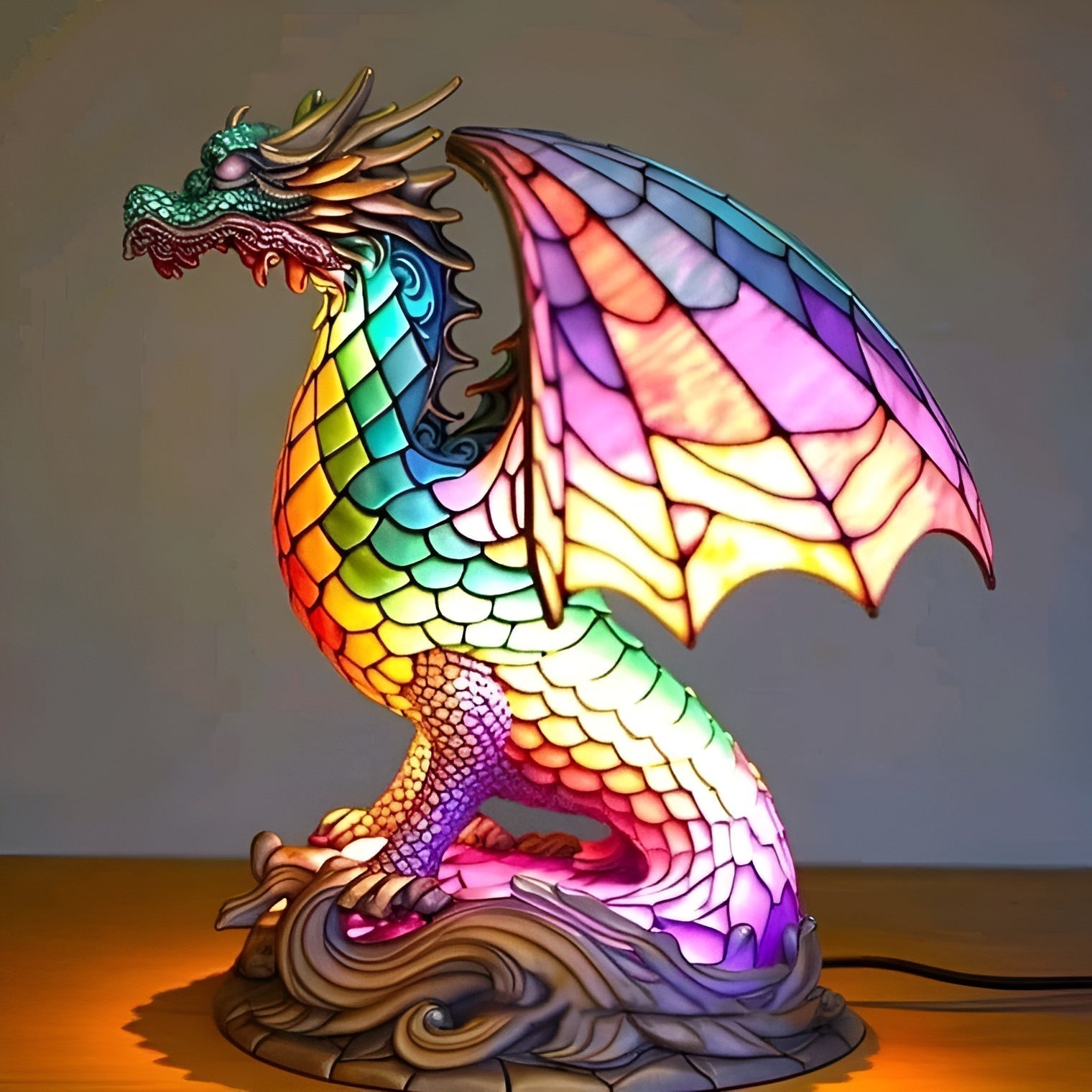 Ignis | Lampada drago Magisk in vetro colorato