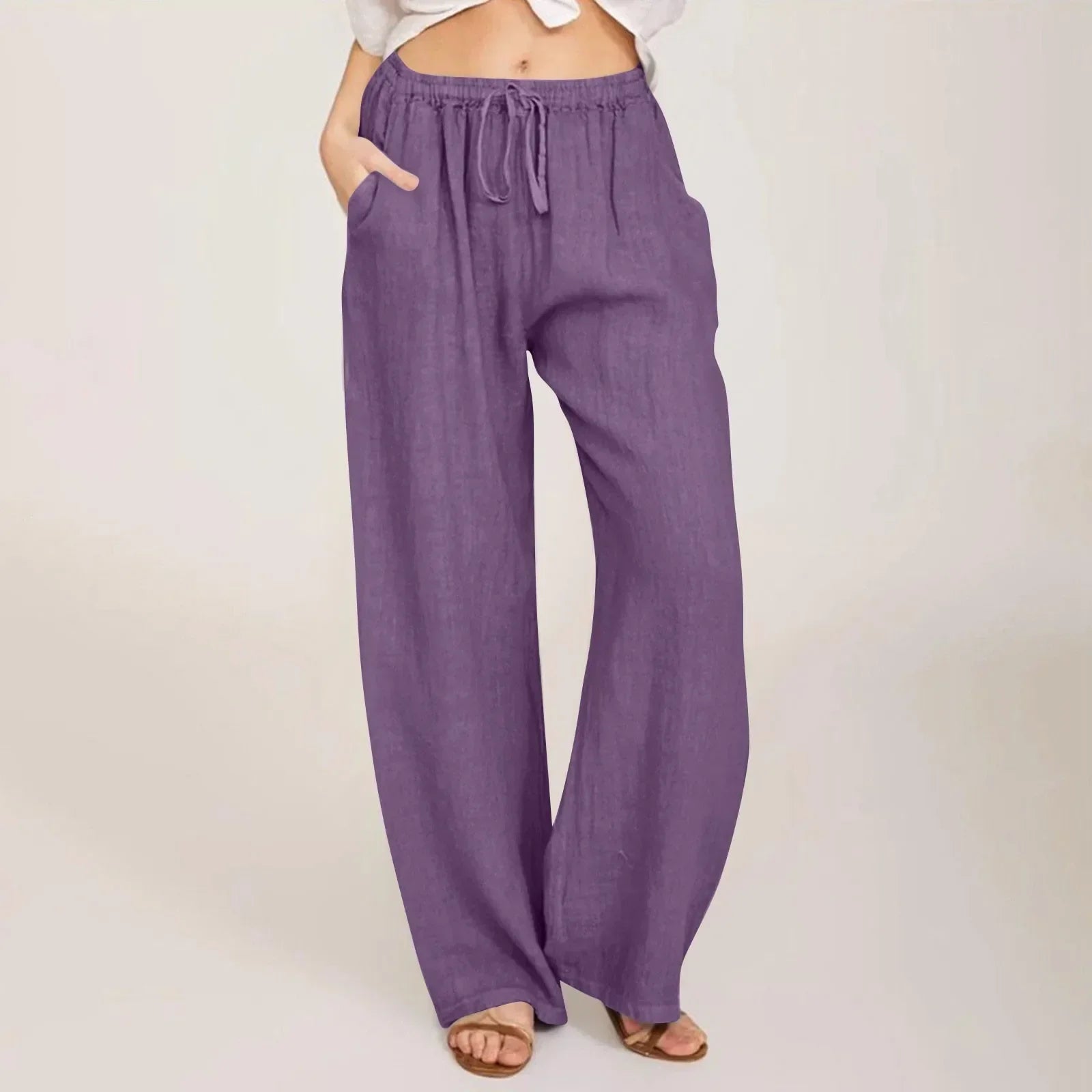 Savrani™ | Pantaloni comfort a gamba larga.