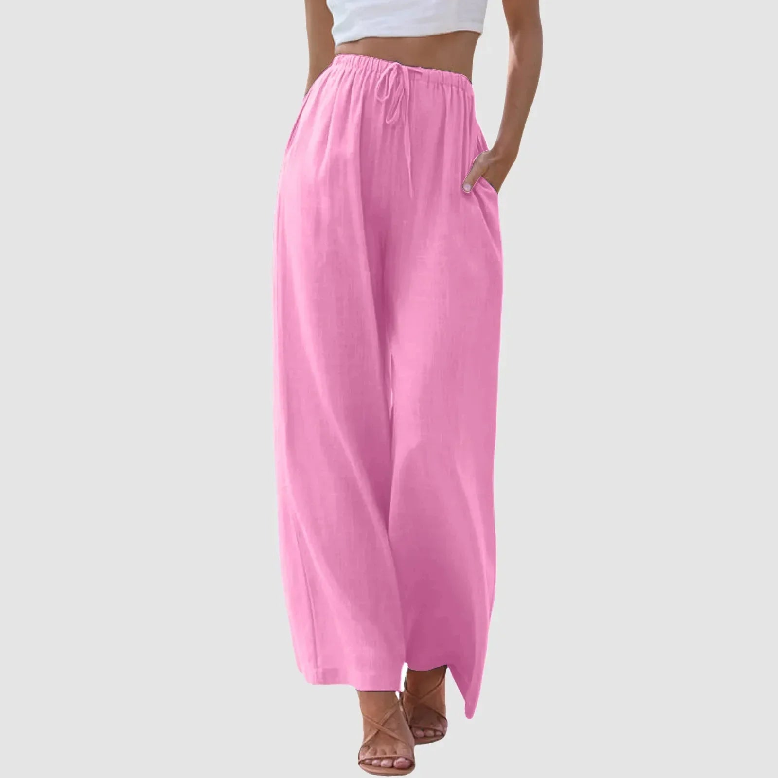 Savrani™ | Pantaloni comfort a gamba larga e vita alta