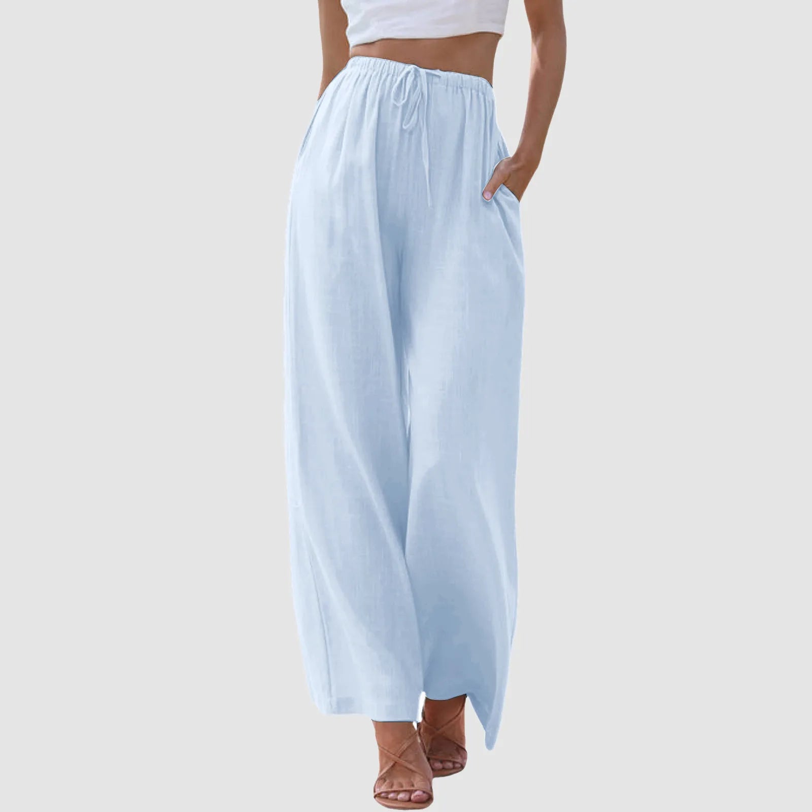 Savrani™ | Pantaloni comfort a gamba larga e vita alta