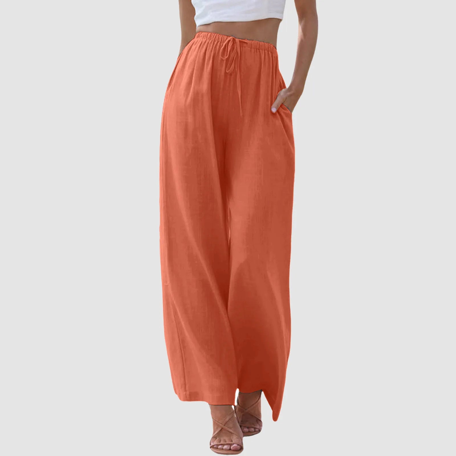 Savrani™ | Pantaloni comfort a gamba larga e vita alta