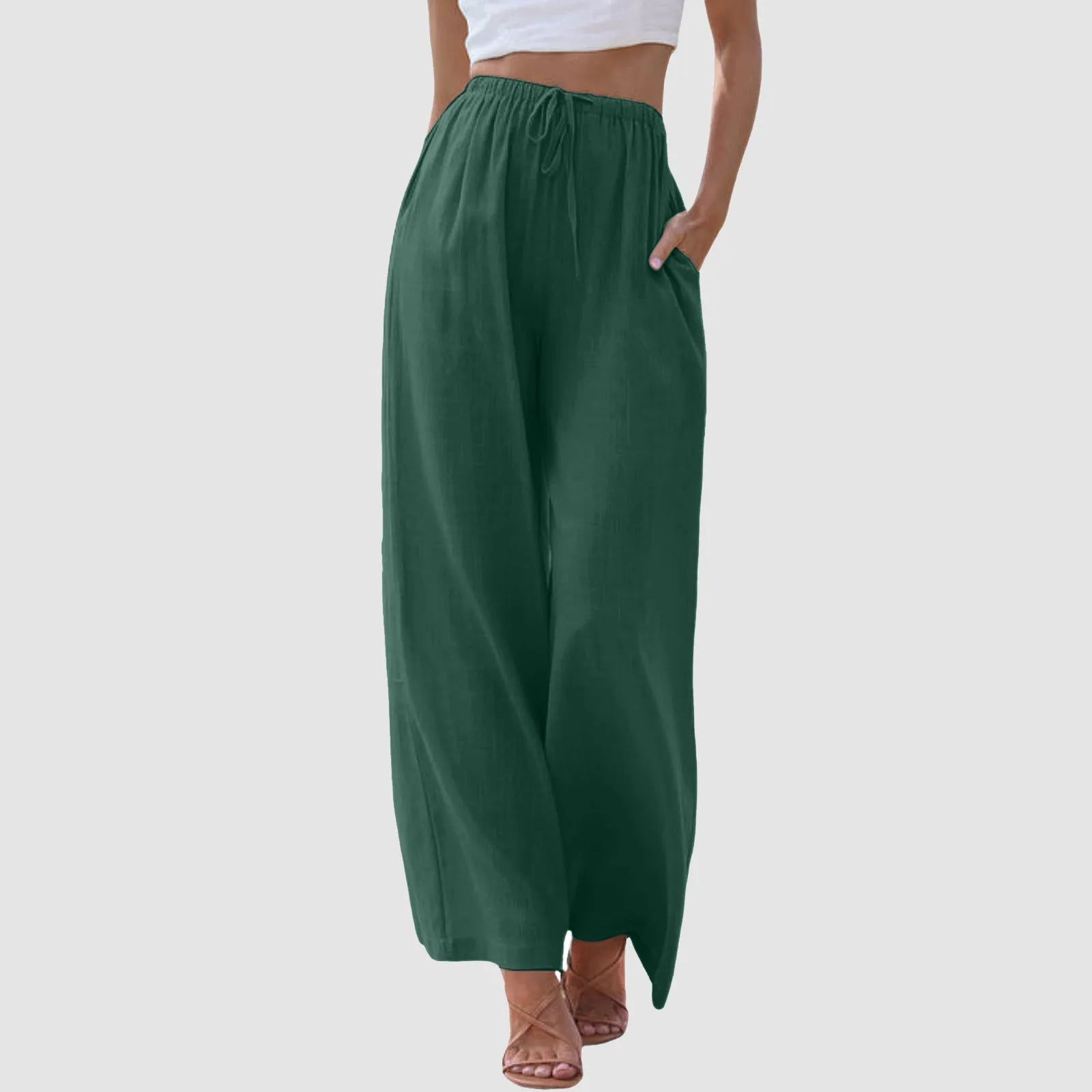 Savrani™ | Pantaloni comfort a gamba larga e vita alta