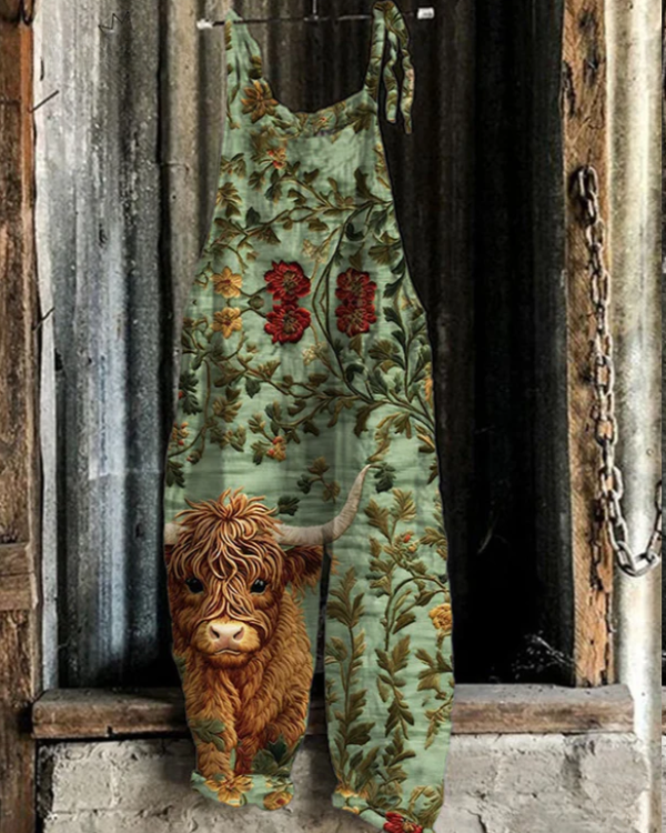 Savrani™ | Salopette Vintage con Ricamo Floreale - Stile e Comfort Senza Sforzo per Donne