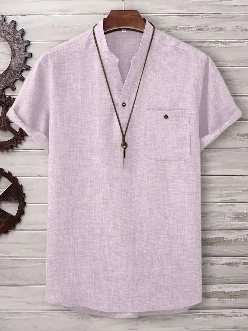 Savrani™ | Camicia a maniche corte con tasca frontale