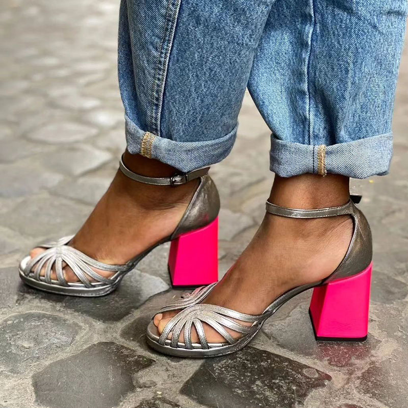 Savrani™ | Sandali con Tacco Brillante