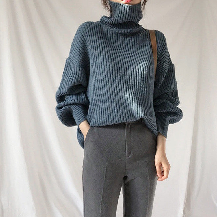 Savrani™ | Pullover di lusso con colletto alto e maniche a palloncino