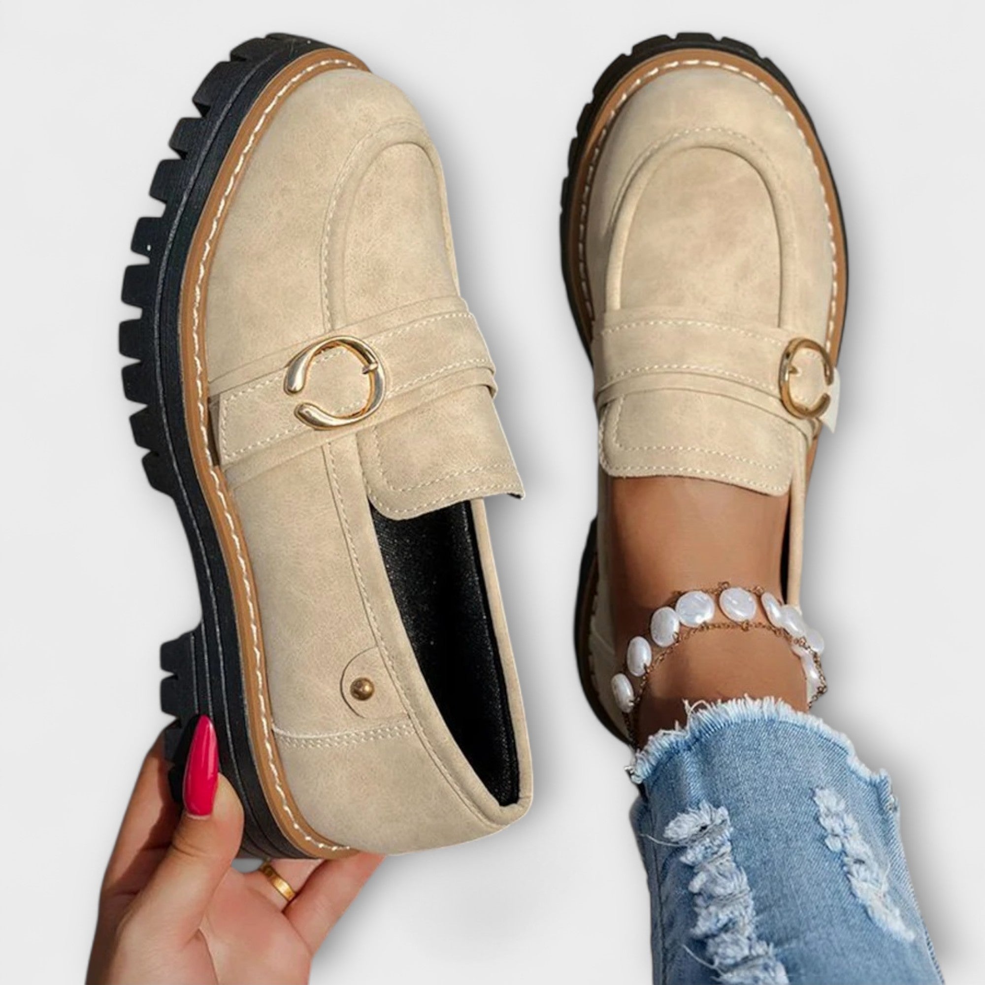 Savrani™ | Mocassini casual con punta arrotondata